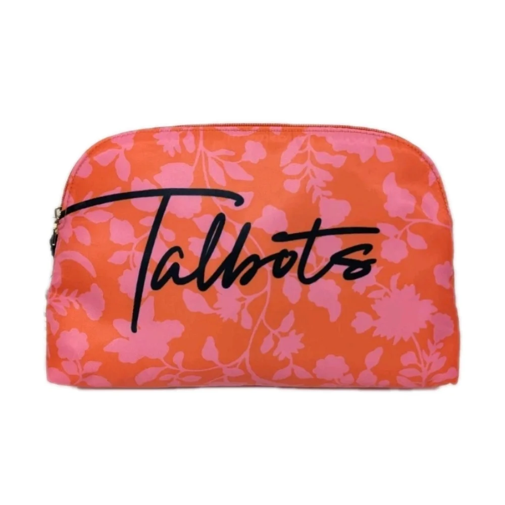 Talbots Cosmetic Bag NEW Logo Floral Print Women Travel Gift Jewelry Makeup
